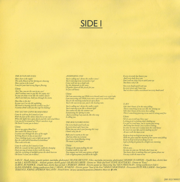 Cover zu Sally Oldfield - Easy | 1979 | Vinyl | Rock | Germany