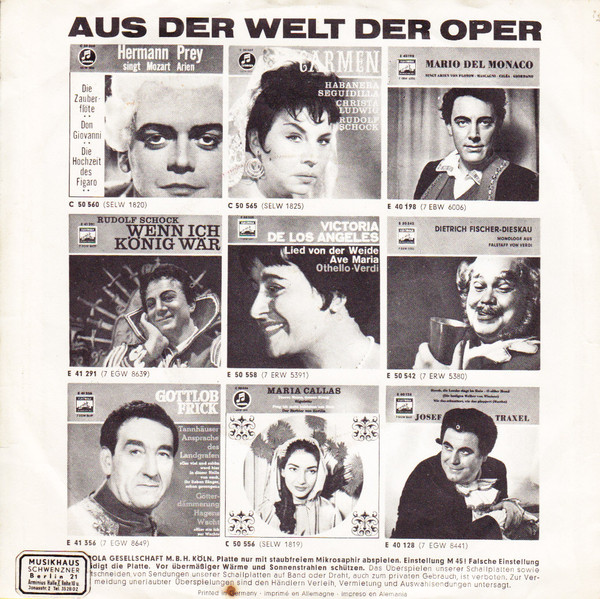 Cover zu RIAS-Chor Und RIAS Symphonie-Orchester Berlin - Flieg, Gedanke, Getragen Von Sehnsucht / Warum Klagt Ihr Und Seid So Verzweifelt | Vinyl | Classical | Germany