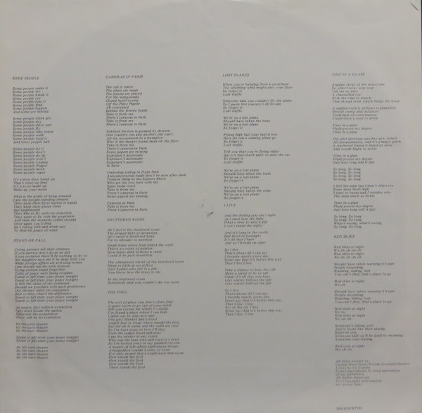 Cover zu The Fixx - Shuttered Room | 1982 | Vinyl, LP, Album, Stereo | Electronic, Rock | Europe Schallplatten Ankauf