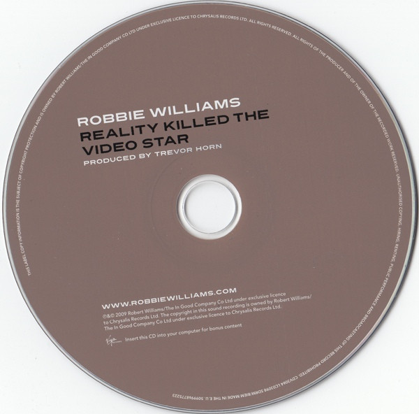Cover zu Robbie Williams - Reality Killed The Video Star | 2009 | Vinyl | Rock, Pop | Europe Schallplatten Ankauf