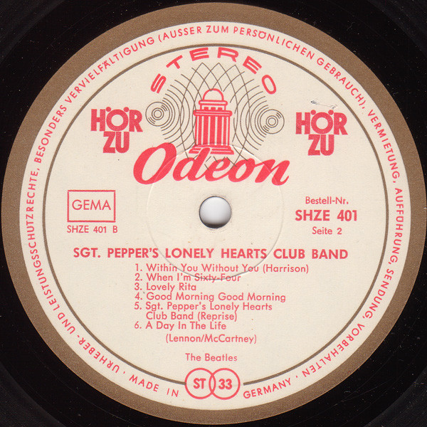 Cover zu The Beatles - Sgt. Pepper's Lonely Hearts Club Band | 1967 | Vinyl, LP, Album | Rock | Germany