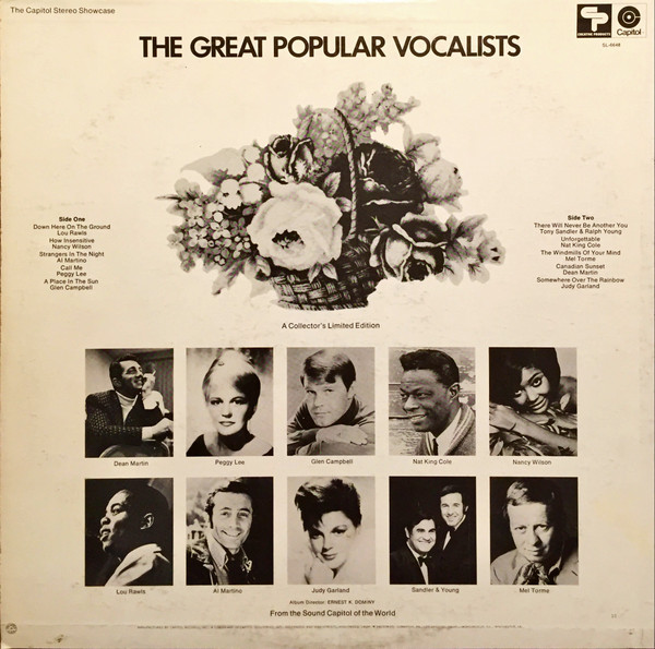 Cover zu Various - The Great Popular Vocalists | 1969 | Vinyl | Pop | US Schallplatten Ankauf