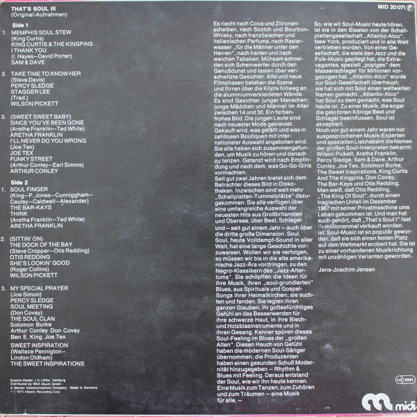 Cover zu Various - That's Soul 3 | Vinyl | Funk / Soul | Germany