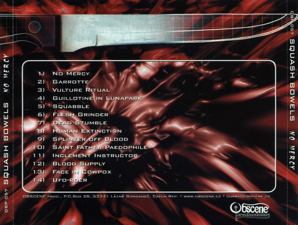 Cover zu Squash Bowels - No Mercy | 2004 | CD, Album, Enhanced | Rock | Czech Republic