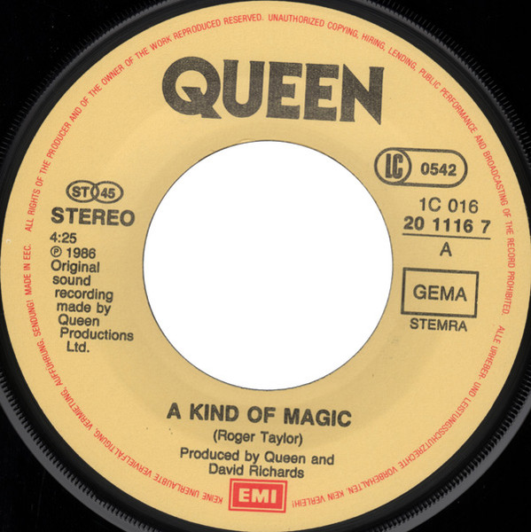 Cover zu Queen - A Kind Of Magic | 1986 | Vinyl, 7