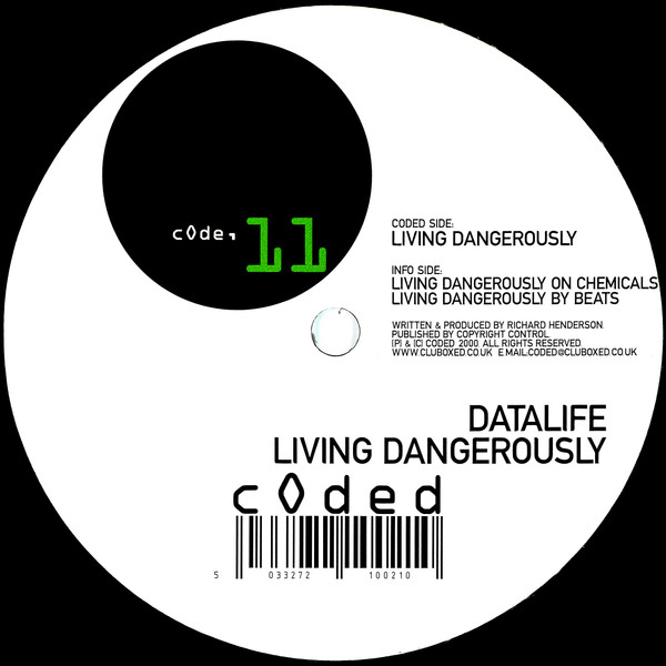 Cover zu Datalife - Living Dangerously | 2000 | Vinyl | Electronic | UK Schallplatten Ankauf