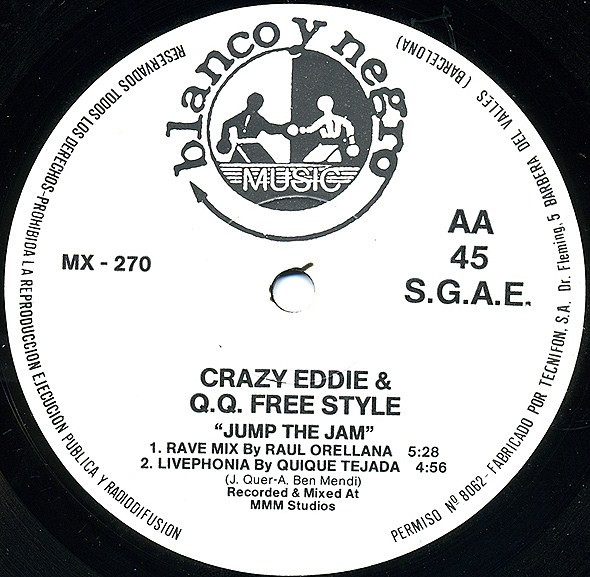 Cover zu Crazy Eddie + Q.Q. Freestyle - Jump The Jam | 1991 | Vinyl | Electronic | Spain