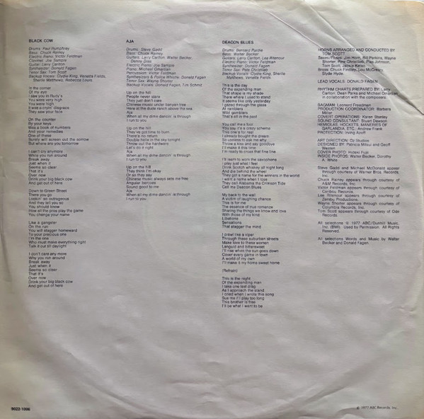 Cover zu Steely Dan - Aja | 1977 | Vinyl, LP, Album, Limited Edition, Stereo | Jazz, Rock | Canada