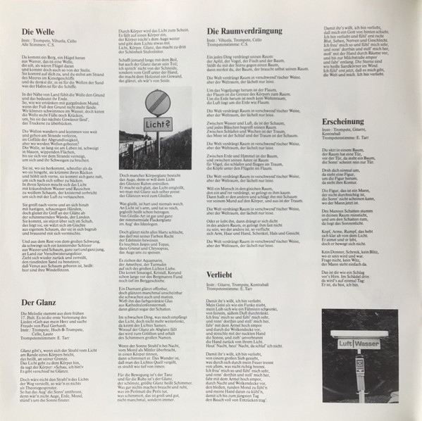 Cover zu Christof Stählin, Die Fanfare Der Poesie - Feuer, Wasser, Luft Und Erde - Ein Beitrag Zur Welt | 1981 | Vinyl | Jazz, Folk, World, & Country | Germany