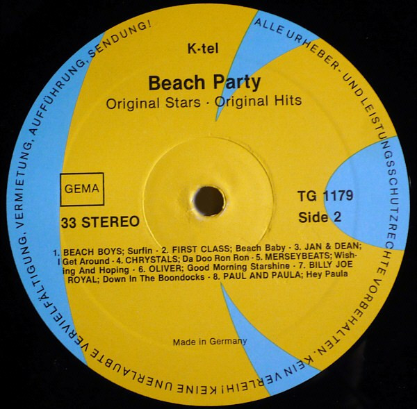 Cover zu Various - Beach Party | 1978 | Vinyl, LP, Compilation | Rock | Germany