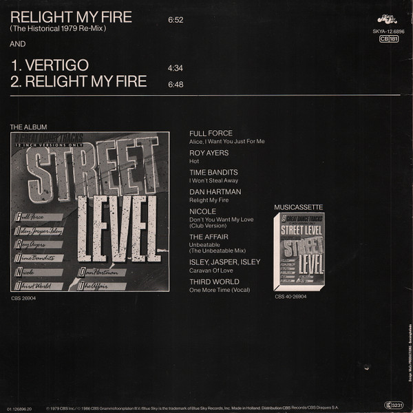Cover zu Dan Hartman - Relight My Fire (The Historical 1979 Re-Mix) | 1986 | 12