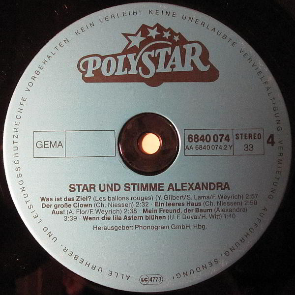 Cover zu Alexandra (7) - Star + Stimme (Alle Ihre Schönsten Lieder) | 1980 | Vinyl | Pop | Germany