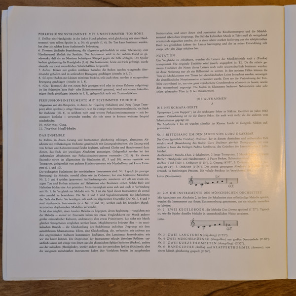 Cover zu The Nyingmapa Sect / The Kagyupa Sect - Tibet I (The Music Of Tibetan Buddhism) | Vinyl | Non-Music, Folk, World, & Country | Germany
