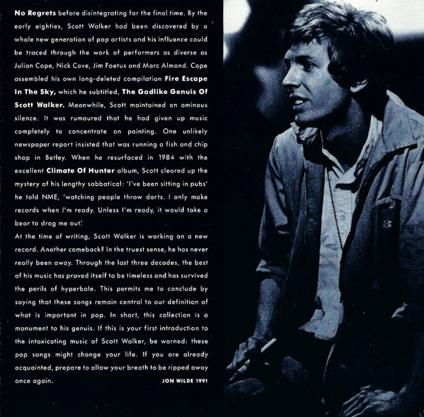 Cover zu Scott Walker And The Walker Brothers - No Regrets • The Best Of Scott Walker And The Walker Brothers • 1965 - 1976 | 1992 | Vinyl | Rock, Pop | Europe