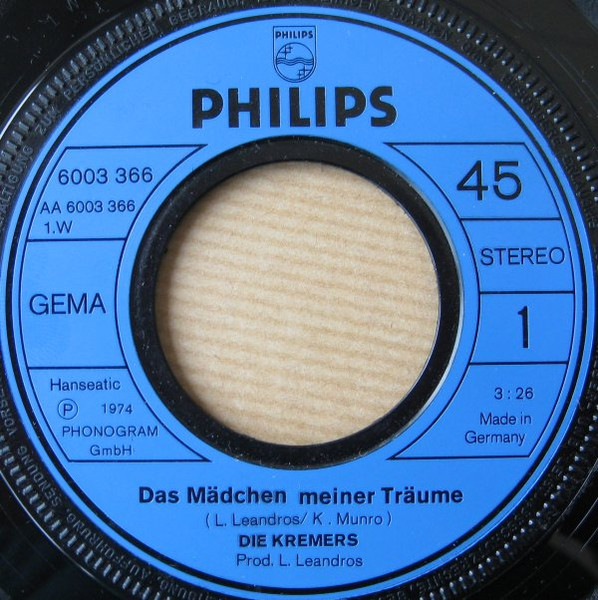 Cover zu Die Kremers - Das Mädchen Meiner Träume | 1974 | Vinyl | Pop | Germany Schallplatten Ankauf