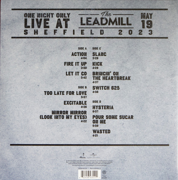 Cover zu Def Leppard - One Night Only: Live At The Leadmill 2023 | 2024 | Vinyl | Rock | Europe