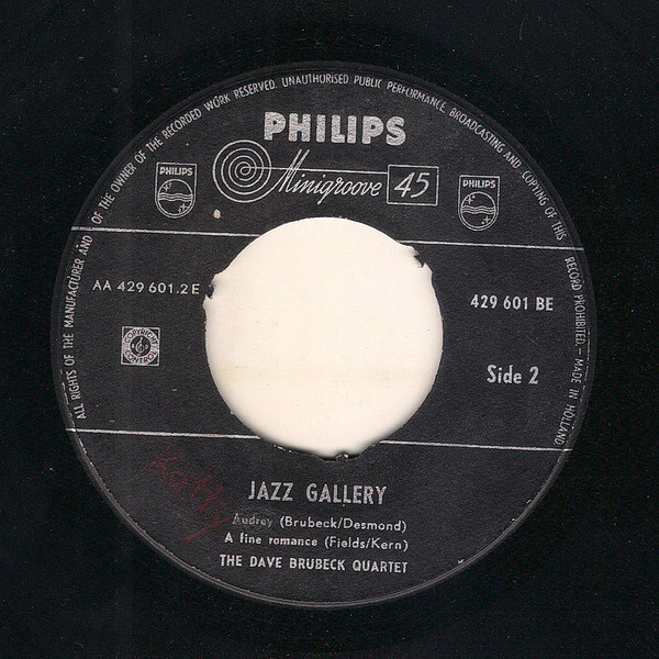 Cover zu The Dave Brubeck Quartet - Jazz Gallery | Vinyl | Jazz | Netherlands Schallplatten Ankauf