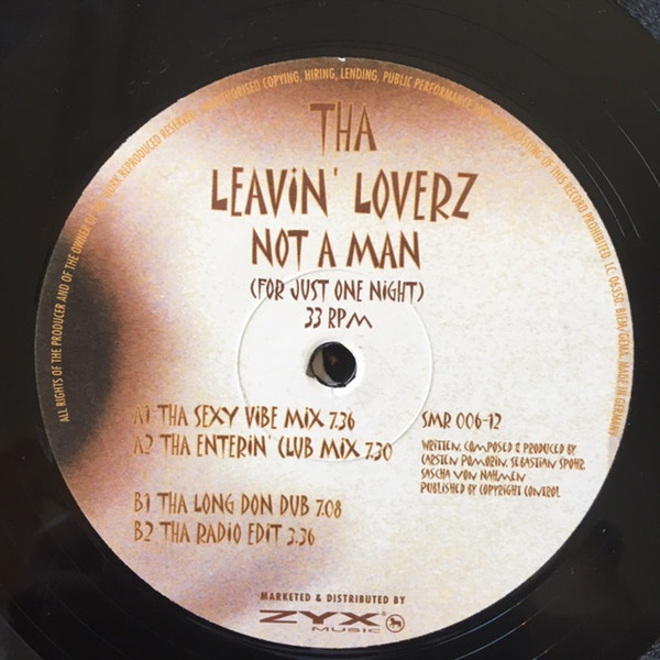 Cover zu Tha Leavin' Loverz - Not A Man | 2002 | Vinyl | Electronic | Germany