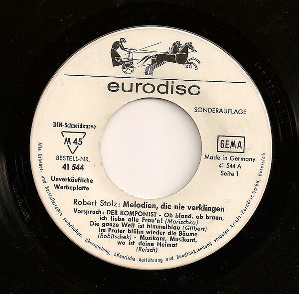Cover zu Robert Stolz - Melodien, Die Nie Verklingen | 1966 | Vinyl | Classical | Germany Schallplatten Ankauf