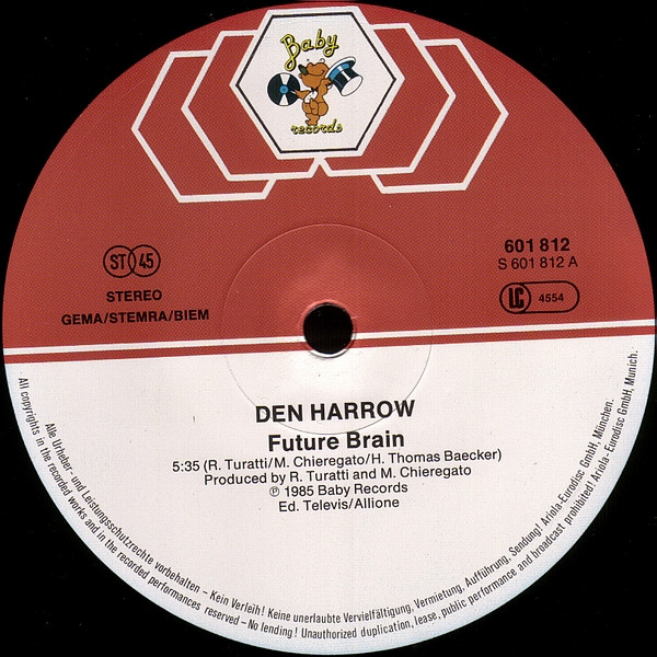 Cover zu Den Harrow - Future Brain | 1985 | Vinyl | Electronic | Europe Schallplatten Ankauf