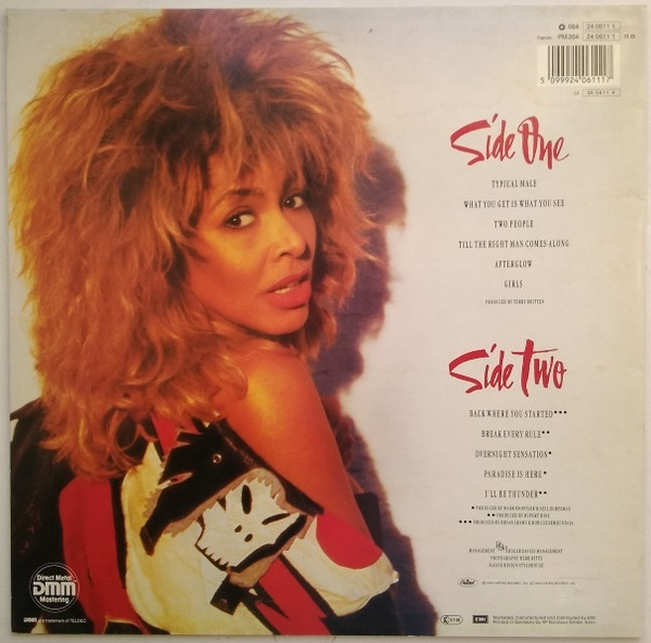 Cover zu Tina Turner - Break Every Rule | 1986 | Vinyl | Rock, Pop | Europe