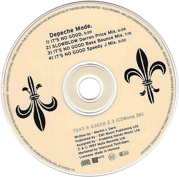 Cover zu Depeche Mode - It's No Good | 1997 | Vinyl | Electronic | Germany