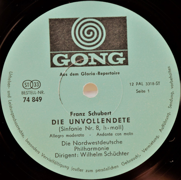 Cover zu Franz Schubert, Nordwestdeutsche Philharmonie, Wilhelm Schüchter, Sinfonia Of London, Muir Mathieson - Sinfonie Nr. 8 (Die Unvollendete) / Sinfonie Nr. 5 | 1966 | Classical
