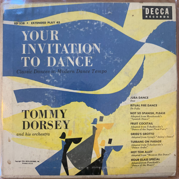 Cover zu Tommy Dorsey And His Orchestra - Your Invitation To Dance | 1953 | Vinyl | Jazz | US Schallplatten Ankauf
