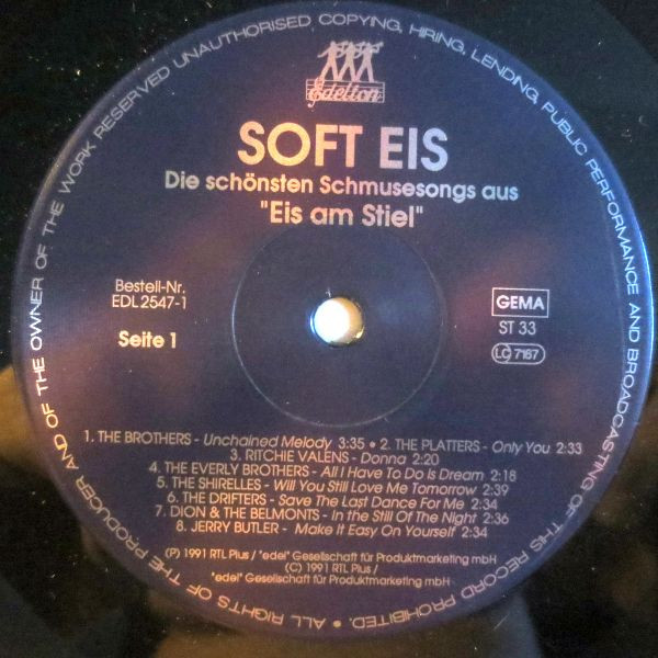 Cover zu Various - Soft Eis | 1991 | Vinyl | Rock | Germany