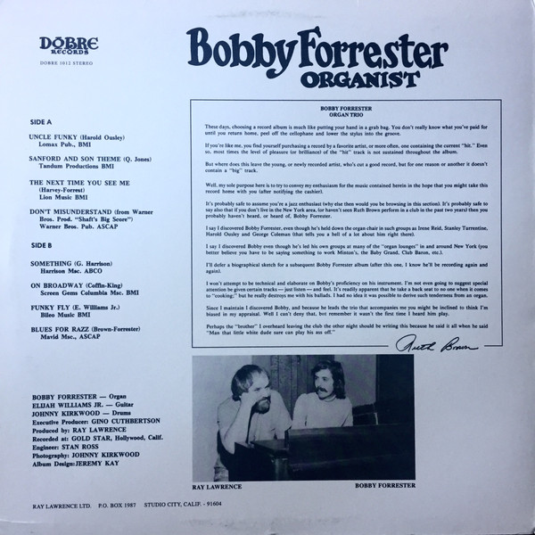 Cover zu Bobby Forrester - Organist | Vinyl | Jazz, Funk / Soul Schallplatten Ankauf