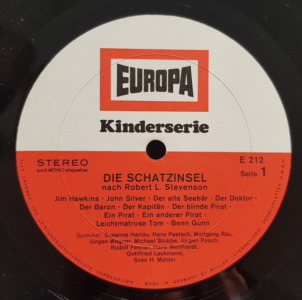 Cover zu Robert Louis Stevenson - Die Schatzinsel | Vinyl | Non-Music, Children's | Germany