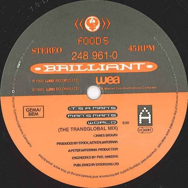 Cover zu Brilliant - It's A Man's Man's Man's World | 1985 | Vinyl | Electronic | Germany