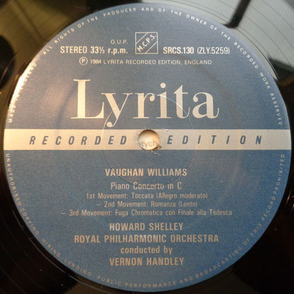 Cover zu Ralph Vaughan Williams / John Foulds, Howard Shelley, Royal Philharmonic Orchestra, Vernon Handley - Piano Concerto / Dynamic Triptych | 1984 | Vinyl | Classical | UK Schallplatten Ankauf