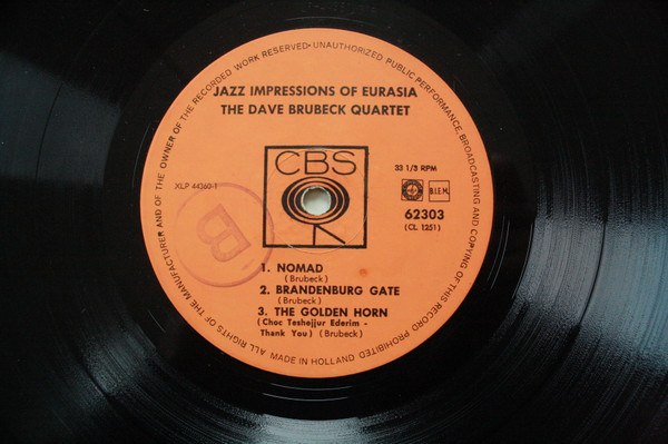 Cover zu The Dave Brubeck Quartet - Jazz Impressions Of Eurasia | Vinyl | Jazz | Netherlands