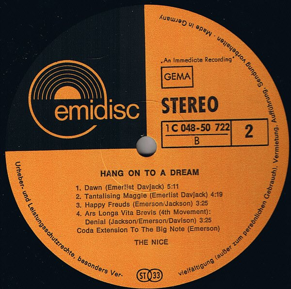 Cover zu The Nice - Hang On To A Dream | Vinyl, LP, Compilation | Rock | Germany