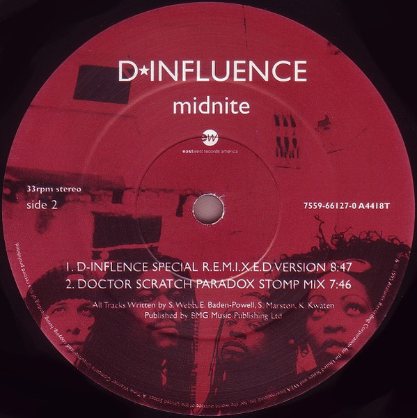 Cover zu D'Influence - Midnite | 1995 | Vinyl | Electronic, Funk / Soul | UK