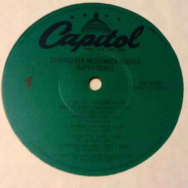 Cover zu Quicksilver Messenger Service - Happy Trails | 1980 | Vinyl | Rock, Folk, World, & Country | US Schallplatten Ankauf