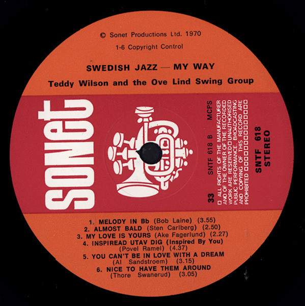 Cover zu Teddy Wilson & The Ove Lind Swing Group - Swedish Jazz My Way | 1970 | Vinyl | Jazz | UK