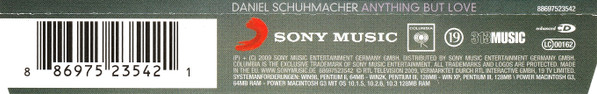 Cover zu Daniel Schuhmacher - Anything But Love | 2009 | Vinyl | Pop | Germany
