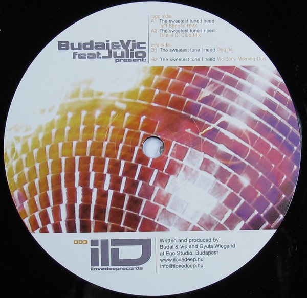 Cover zu Budai & Vic Feat Julio (5) - The Sweetest Tune I Need | 2006 | Vinyl | Electronic | Hungary Schallplatten Ankauf