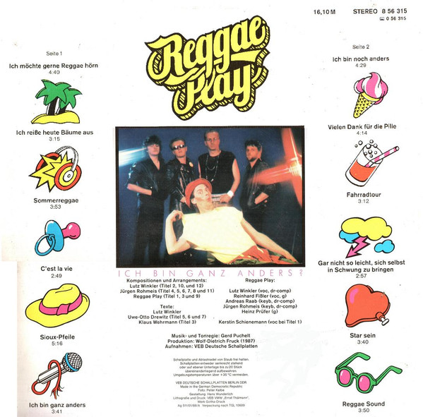 Cover zu Reggae Play - Ich Bin Ganz Anders? | 1988 | Vinyl, LP, Album, Stereo | Reggae, Pop | German Democratic Republic (GDR)