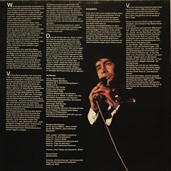 Cover zu Roy Black - Mein Schönstes Wunschkonzert | 1970 | Vinyl | Pop | Germany