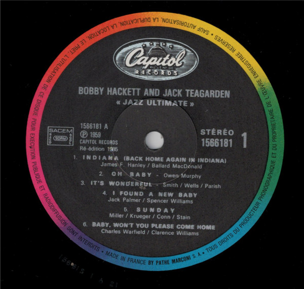 Cover zu Bobby Hackett And Jack Teagarden - Jazz Ultimate | 1985 | Vinyl | Jazz | France