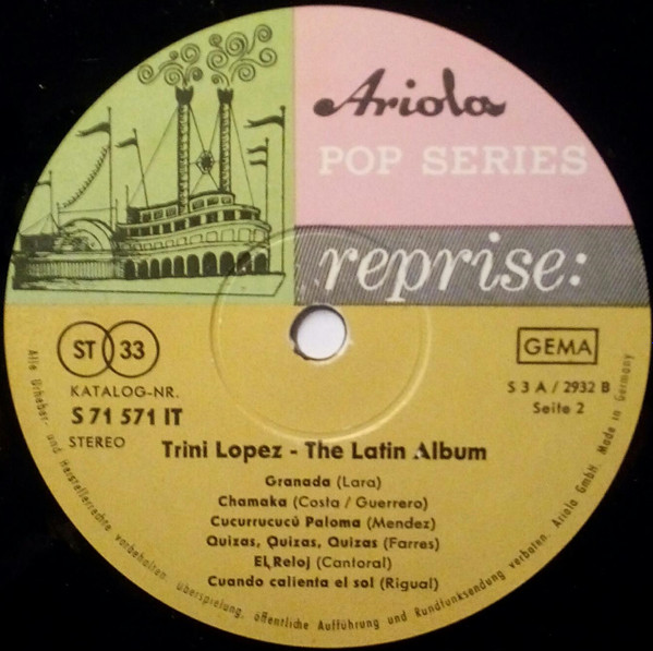 Cover zu Trini Lopez - The Latin Album | 1964 | Vinyl | Latin | Germany Schallplatten Ankauf