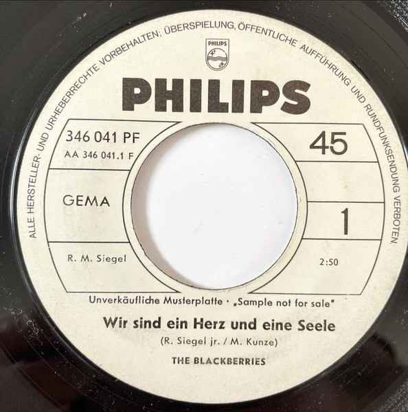 Cover zu The Blackberries (2) - Wir Sind Ein Herz Und Eine Seele | 1966 | Vinyl | Rock | Germany Schallplatten Ankauf