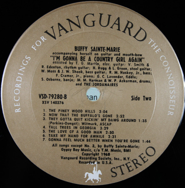 Cover zu Buffy Sainte-Marie - I'm Gonna Be A Country Girl Again | 1968 | Vinyl | Folk, World, & Country | US