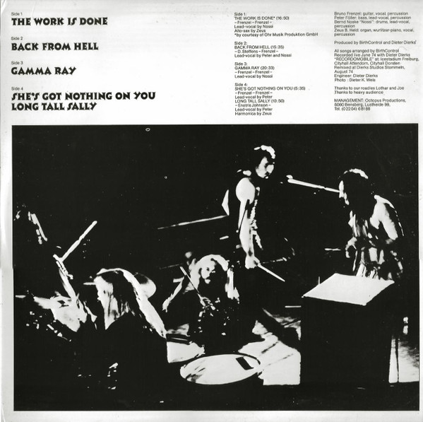 Cover zu Birth Control - Birthcontrol Live | 1974 | Vinyl | Rock | Europe