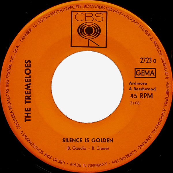 Cover zu The Tremeloes - Silence Is Golden | 1967 | Vinyl | Rock | Germany Schallplatten Ankauf