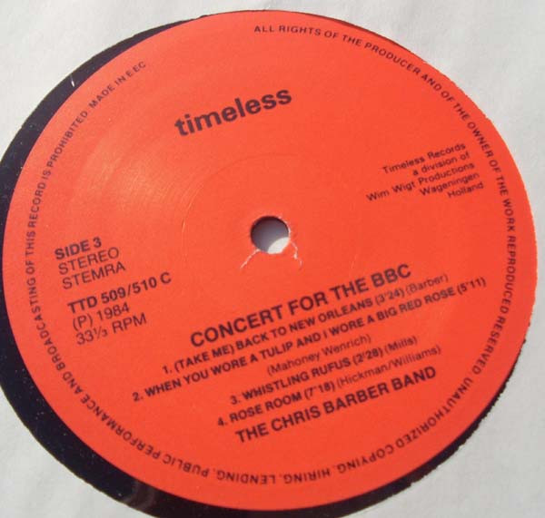 Cover zu The Chris Barber Jazz And Blues Band - Concert For The BBC | 1984 | Vinyl | Jazz | Netherlands