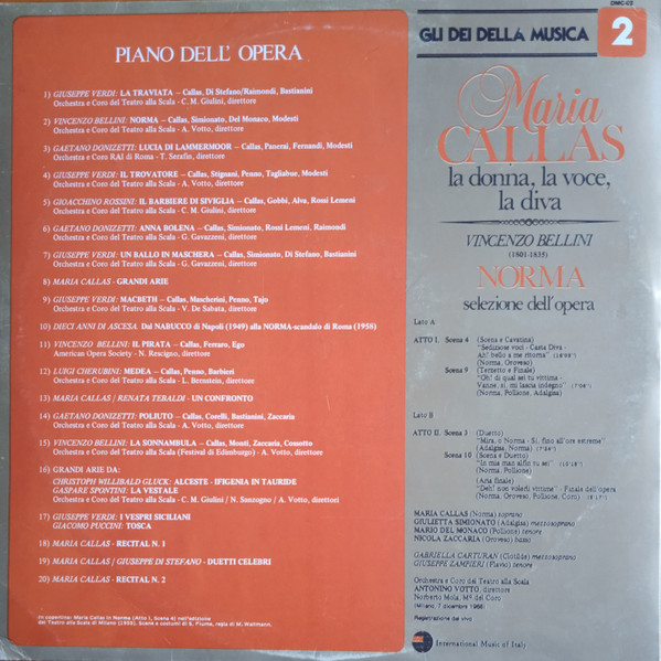 Cover zu Vincenzo Bellini - Maria Callas, Orchestra Del Teatro Alla Scala e Coro Del Teatro Alla Scala, Antonino Votto - Norma (Selezione Dell' Opera) | 1981 | Vinyl, LP | Classical | Italy